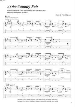 "At the Country Fair" by Finn Olafsson<BR>Album: "Video of the Month 2014"<BR>PDF sheet music / TAB for download<BR>Guitar tuning: D-A-D-G-A-D