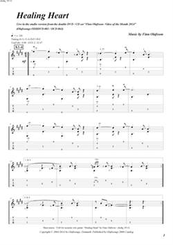 "Healing Heart" by Finn Olafsson<BR>Album: "Video of the Month 2014"<BR>PDF sheet music / TAB for download<BR>Guitar tuning: E-A-D-F#-B-E
