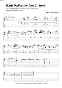 "Wafu Dedication Part 2" by Finn Olafsson<BR>Album: "Video of the Month 2014"<BR>PDF sheet music / TAB for download<BR>Guitar tuning: D-A-D-G-A-D