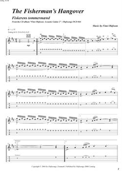 "The Fisherman\'s Hangover" by Finn Olafsson<BR>Album: "Acoustic Guitar 2"<BR>PDF sheet music / TAB for download<BR>Alternative guitar tuning: D-A-D-G-A-D