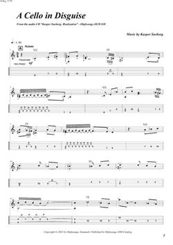 "A Cello in Disguise\' by Kasper Søeborg<BR>Album: "Realization"<BR>PDF sheet music / TAB for download<BR>Standard guitar tuning: E-A-D-G-B-E