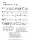 "Song"<BR>By Tony Vejslev & John Keats<BR>From the songbook/CD set "Old Poems - New Songs"<BR>Sheet music