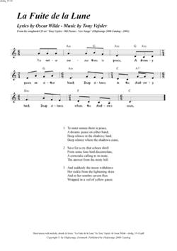 "La Fuite de la Lune"<BR>By Tony Vejslev & Oscar Wilde<BR>From the songbook/CD set "Old Poems - New Songs"<BR>Sheet music