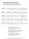 "The Lake Isle of Innisfree"<BR>By Tony Vejslev & William Butler Yeats<BR>From the songbook/CD set "Old Poems - New Songs"<BR>Sheet music
